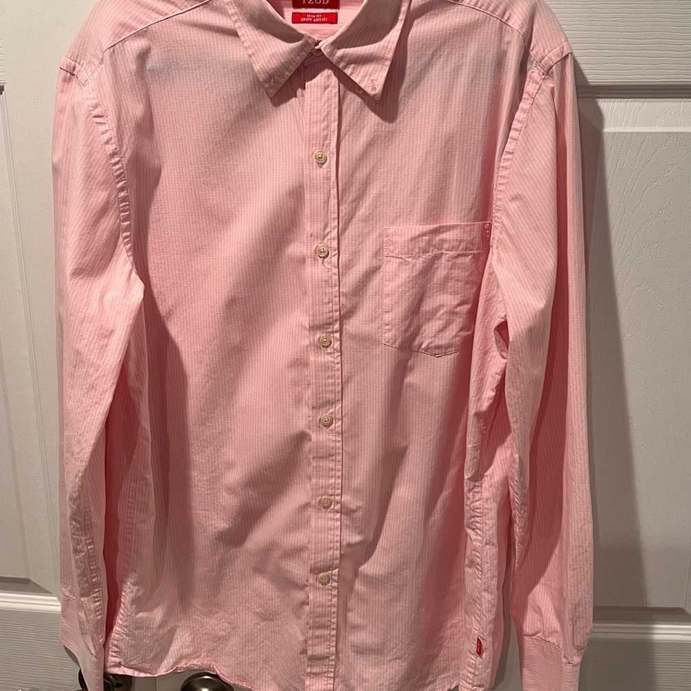 Izod Light Pink Casual Button-Down Shirt
